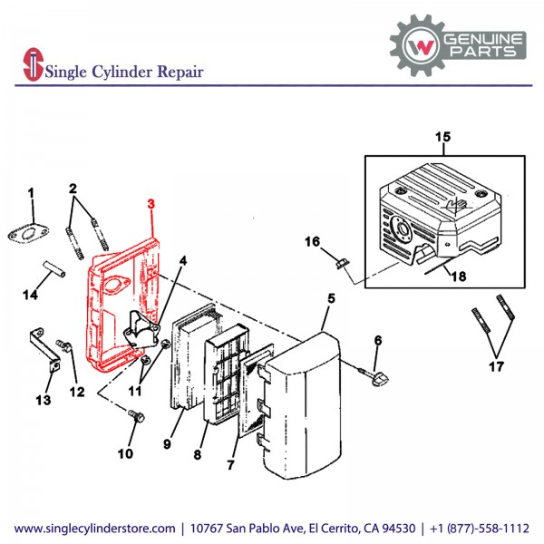 Wacker 5000086894 MOUNT AIR CLEANER