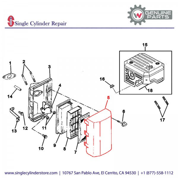 Wacker 5000086896 COVER AIR CLEANER