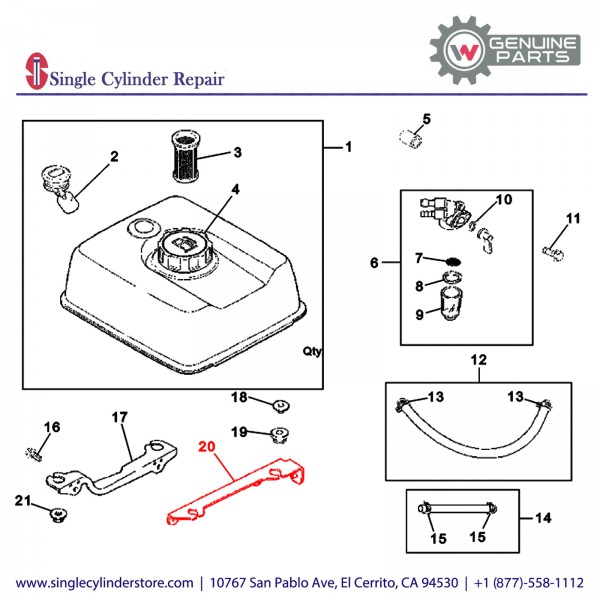 Wacker 5000086919 BRACKET FUEL TANK