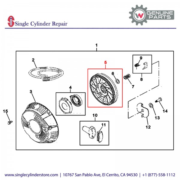 Wacker 5000086949 PULLEY STARTER