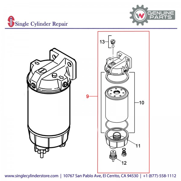 Wacker 5000086970 FILTER WATER SEPARATOR