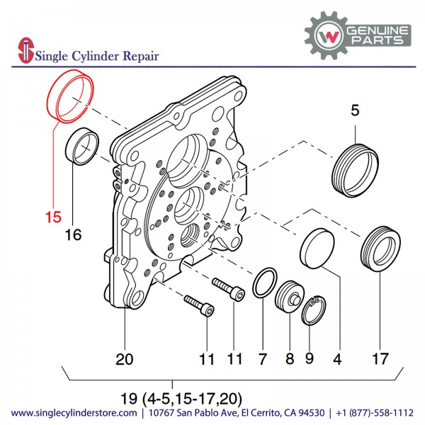 Wacker 5000095012 Bearing Slide 