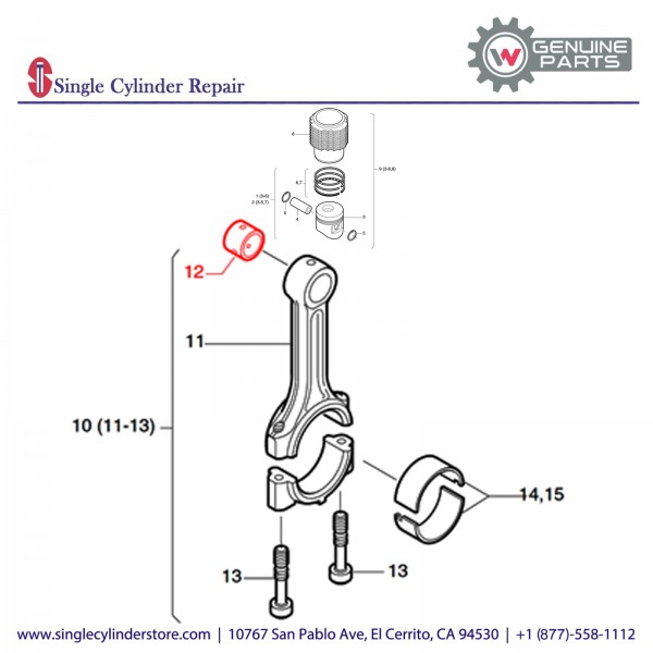 Wacker 5000104350 Connecting Rod Bush