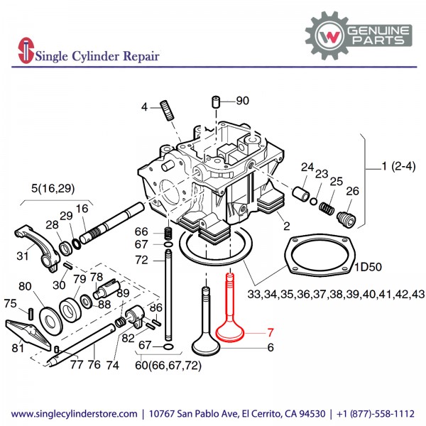 Wacker 5000105044 Valve Exhaust