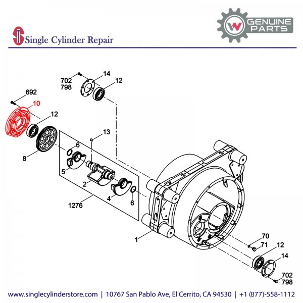 Wacker 5000116959 Bearing cover