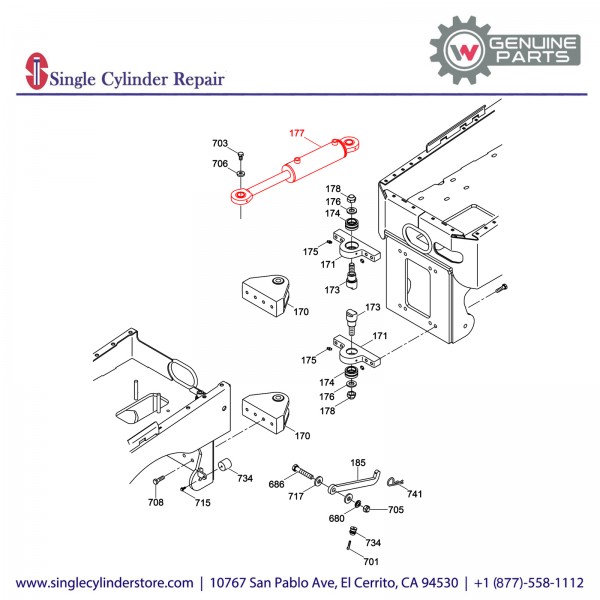 Wacker 5000117018 Hydraulic cylinder