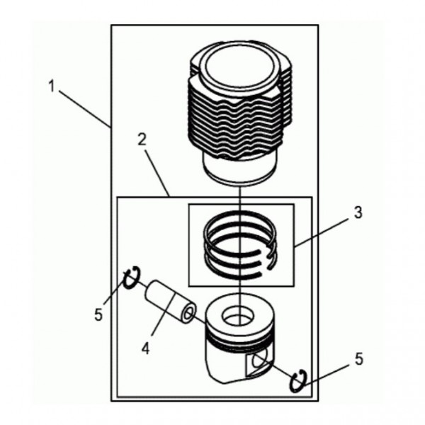 Wacker 5000126514 Cylinder Kit for DPU 6055