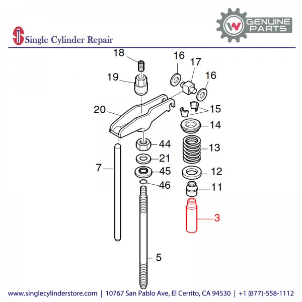 Wacker 5000151270 Valve Guide