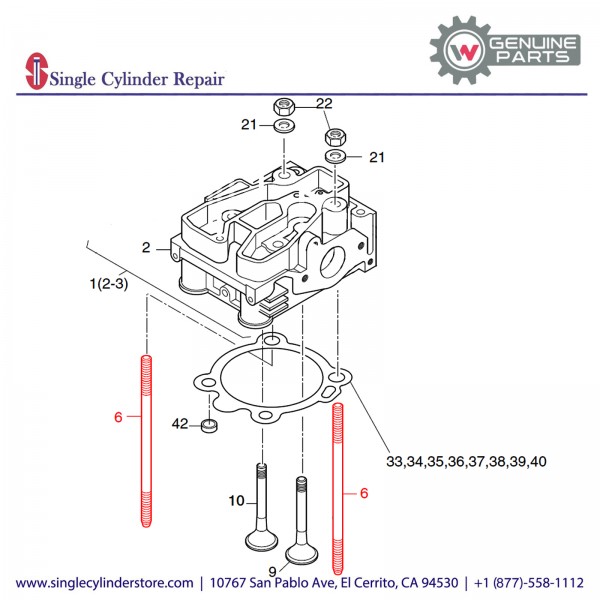 Wacker 5000151272 STUD-HEAD CYLINDER 128MM