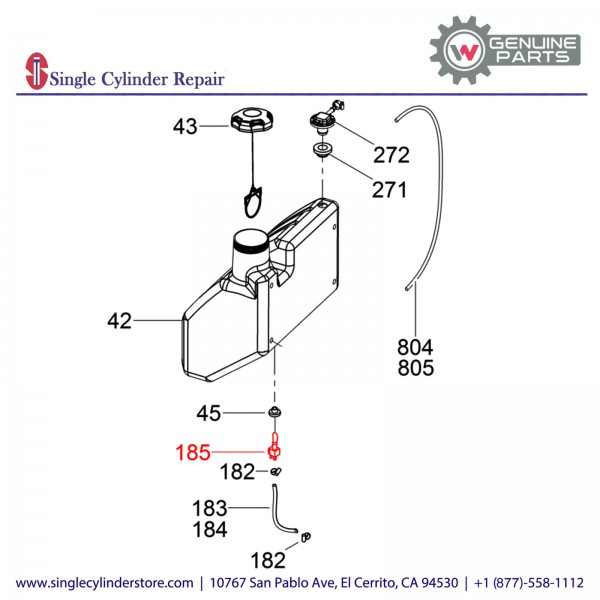 Wacker 5000153104 Fuel Valve