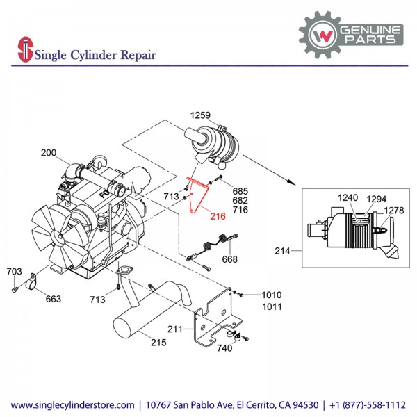 Wacker 5000154686 Air cleaner bracket