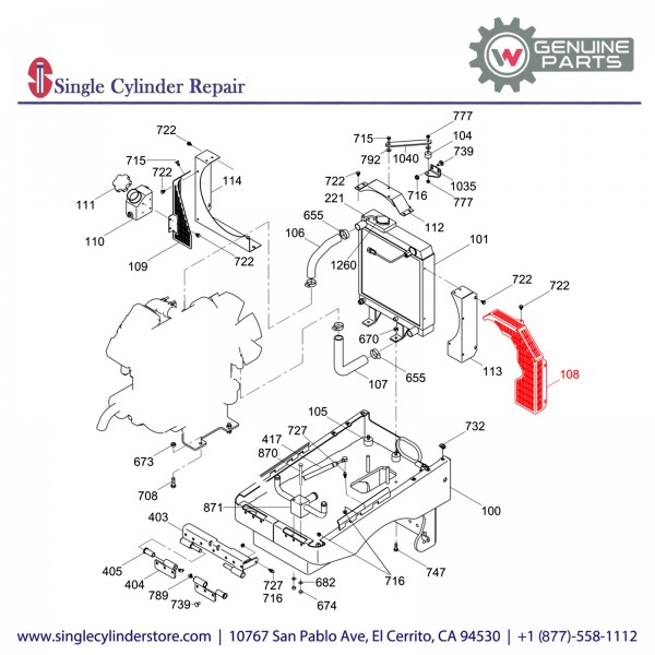 Wacker 5000155121 RH fan guard