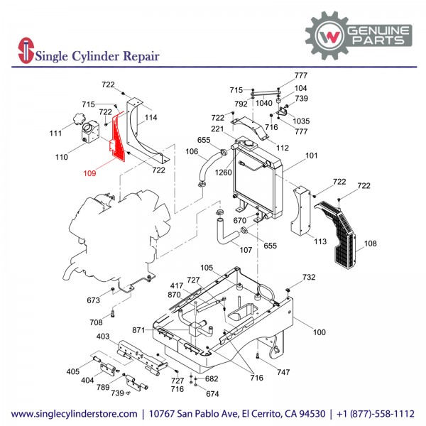 Wacker 5000155128 LH fan guard