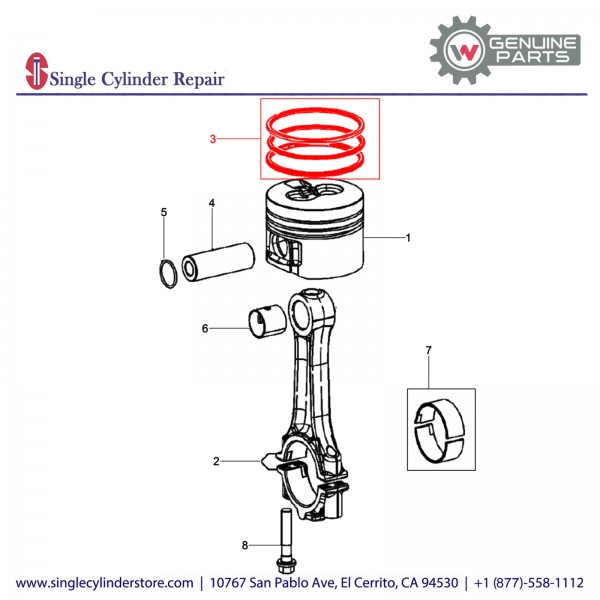 Wacker 5000160384 Piston Ring Set