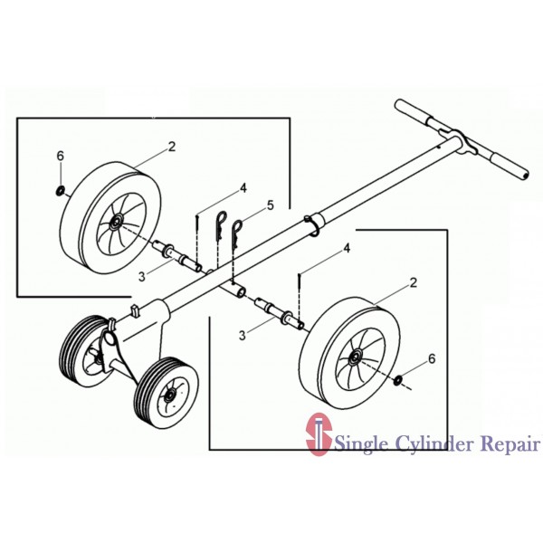 Wacker Replacement Wheels (2-For Wheel Kit #5000160259) 5000161042 