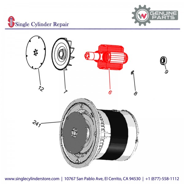 Wacker 5000163106 Rotor Assembly