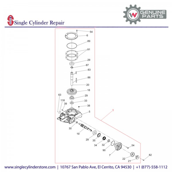 Wacker 5000163432 Gearbox cpl.