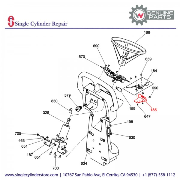 Wacker 5000164874  Choke lever mount