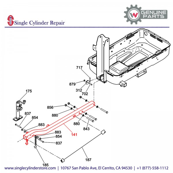 Wacker 5000165123 Hitch Tongue