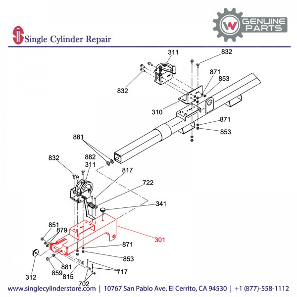 Wacker 5000165150 Bracket Pivot GRY, LT