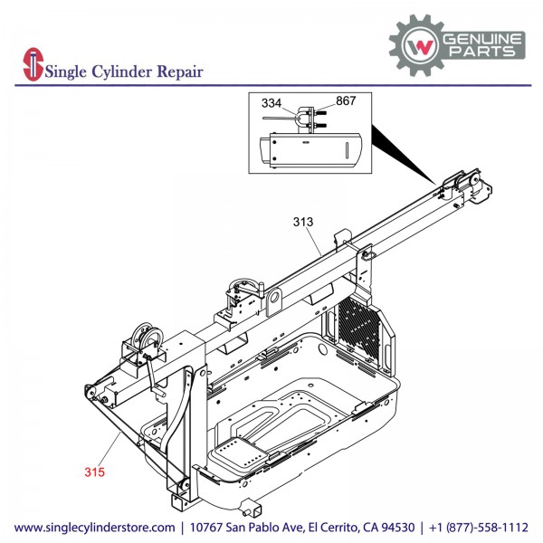 Wacker 5000165159 Cable Tower Pivot