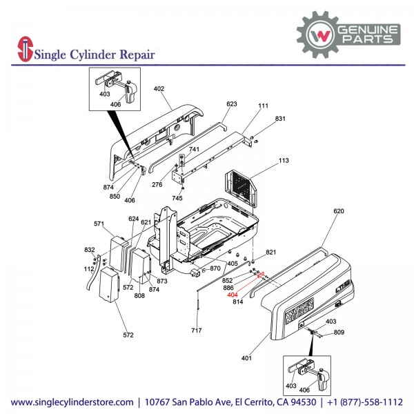 Wacker 5000165197 Hinge Enclosure