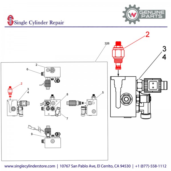 Wacker 5000165394 Relief valve