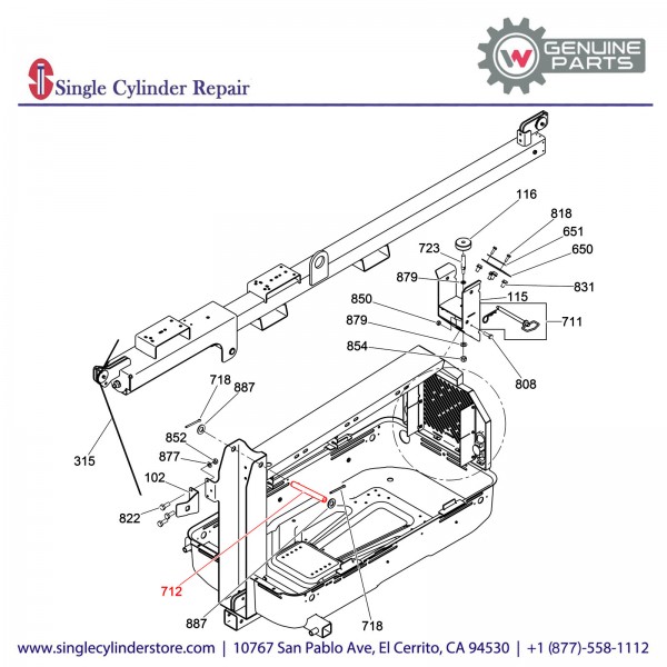 Wacker 5000172024 Pin Clevis