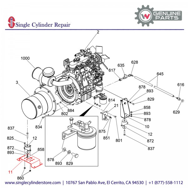 Wacker 5000172894 Bracket Alternator, LTWK