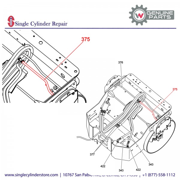 Wacker 5000173028 Hose cpl