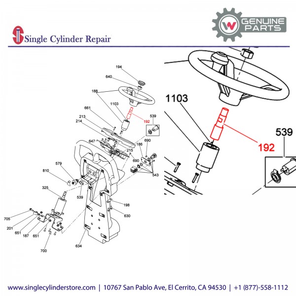 Wacker 5000173424 Steering shaft