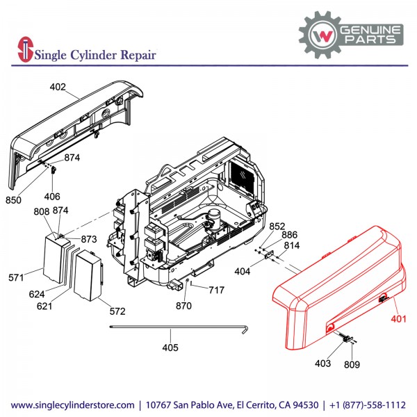 Wacker 5200014527 Door (Left, CAT Yellow)