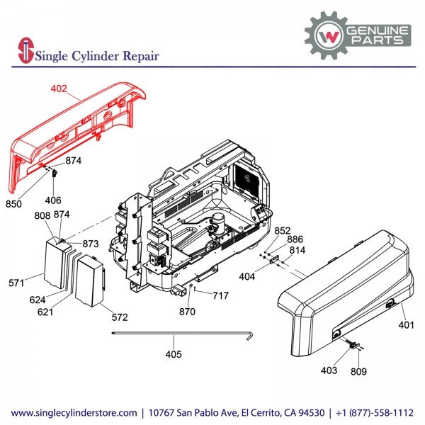 Wacker 5000174752 Door (Right, Yellow)