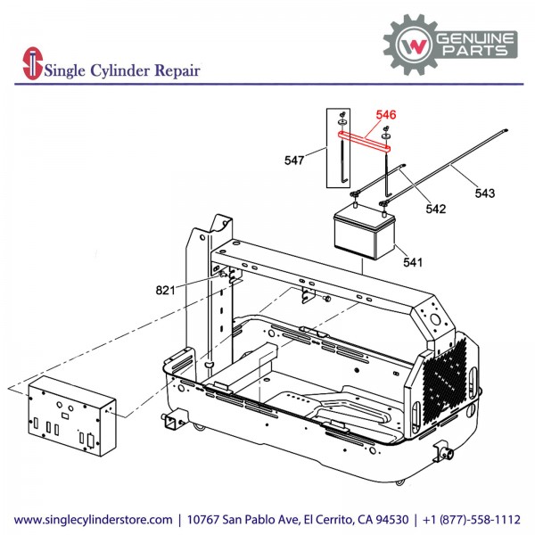 Wacker 5000176345 Bracket-Battery Hold Down