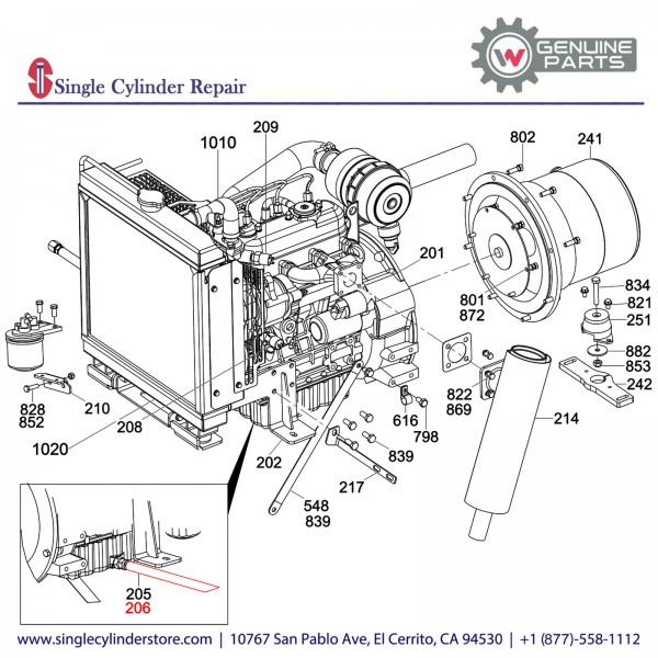 Wacker 5000176428 Hose-Eng Oil Drain