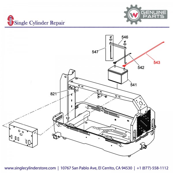 Wacker 5000176456 Cable Battery Positive