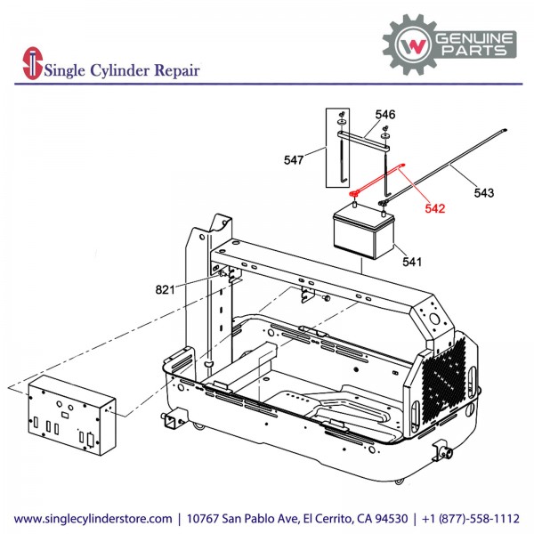 Wacker 5000176457 Cable Battery Negative