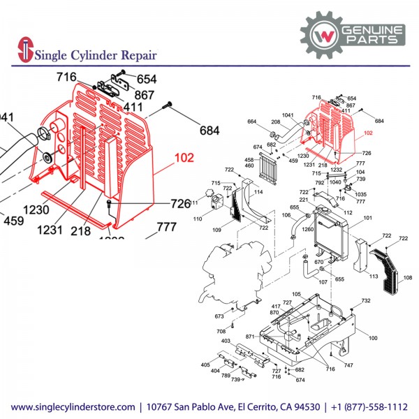 Wacker 5000177118 Radiator guard