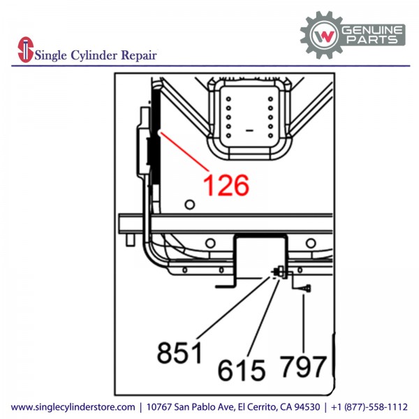 Wacker 5000177423 Pad-Fuel Tank Spacer