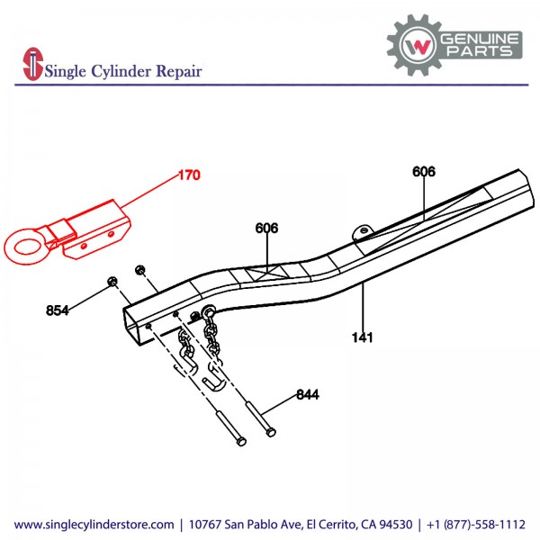 Wacker 5000178795 Hitch Pintle