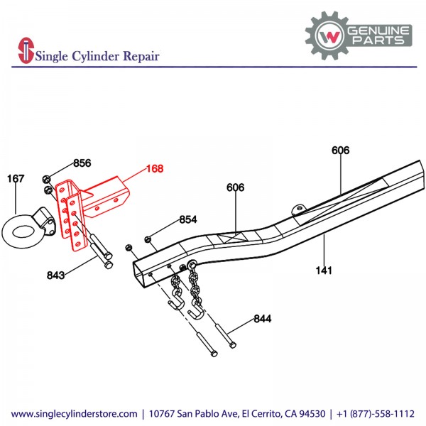 Wacker 5000178885 Hitch Adjustable