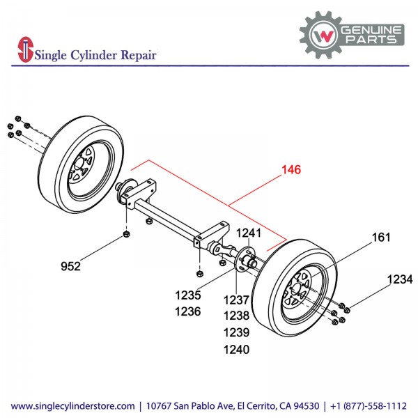 Wacker 5000178933 Axle Ltn