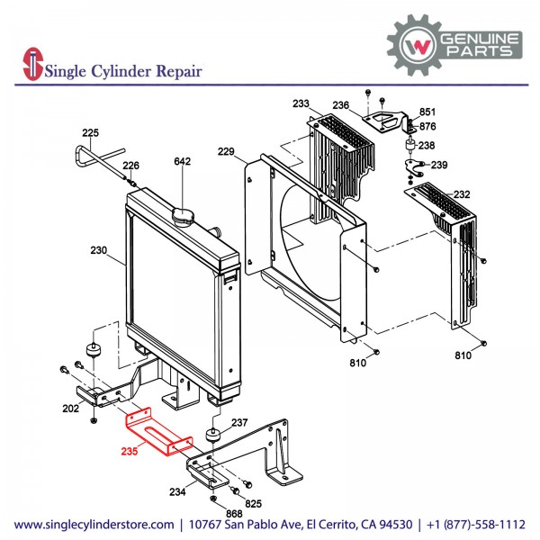 Wacker 5000179994 Bracket Radiator