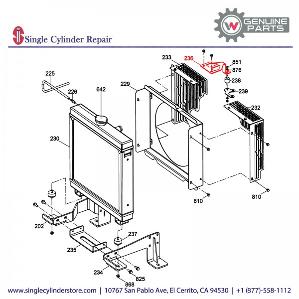 Wacker 5000180106 Bracket Radiator Upper