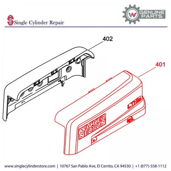 Wacker 5000180967 Door-Enclosure Left Yellow