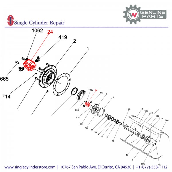 Wacker 5000181468 Exciter Motor Kit