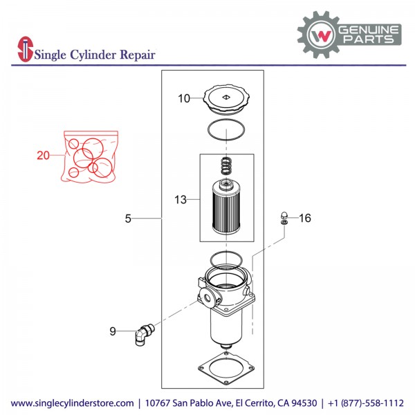 Wacker 5000182733 Gasket & O-Ring Set