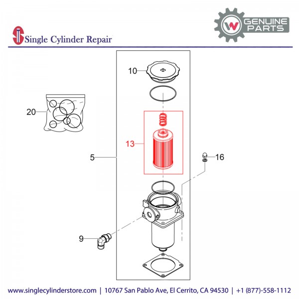 Wacker 5000182752 Filter element