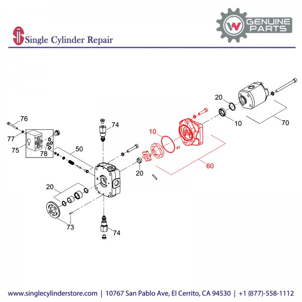 Wacker 5000183388 Gerotor Housing Kit