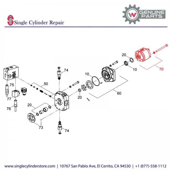 Wacker 5000183391 Auxiliary pump cpl